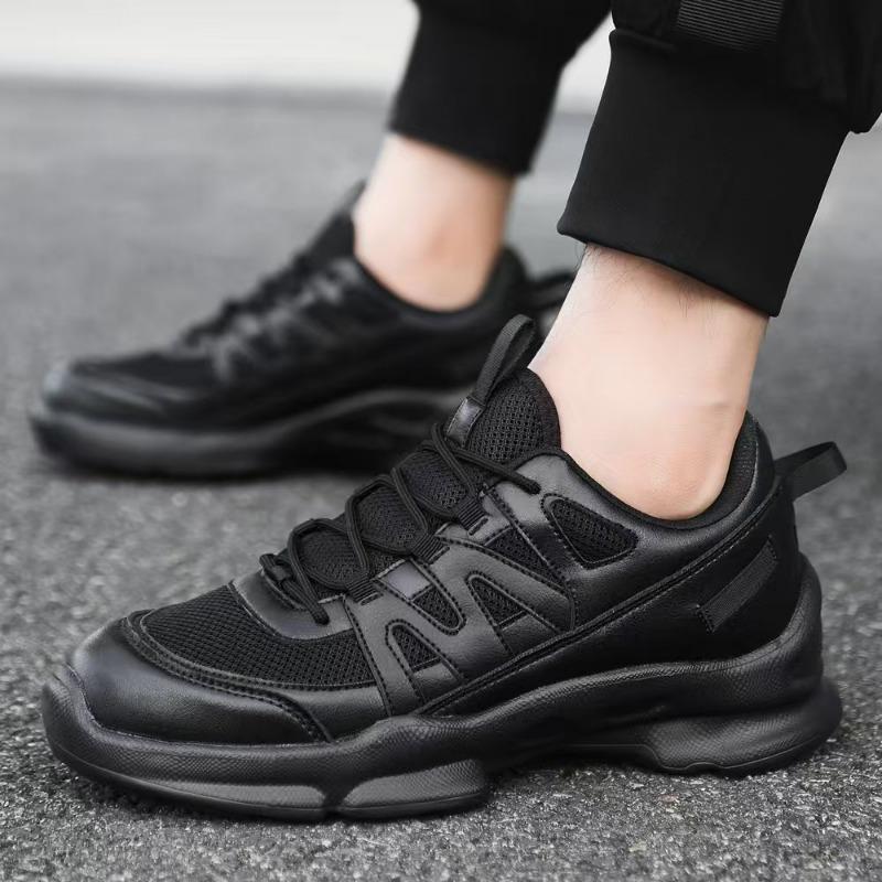 Męskie i damskie czarne klasyczne buty siateczkowe oddychające na grubej podeszwie odbijające casualowe buty lekkie do biegania sportowe buty męskie