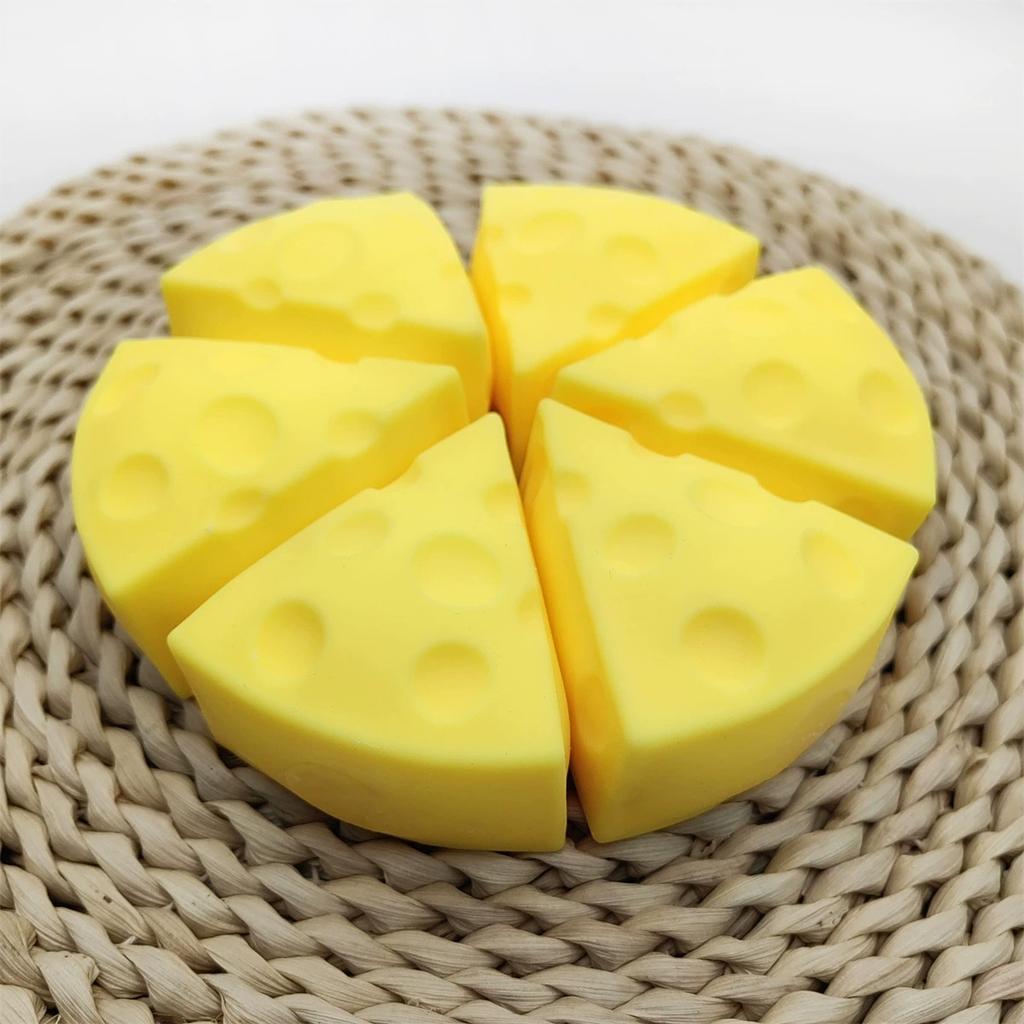 Squishy Cheese Toy Simulation Cheese Squeeze Toy Soft Cute Decompressing Pinching Slow Rising Sensory Fidget Toys For Adults