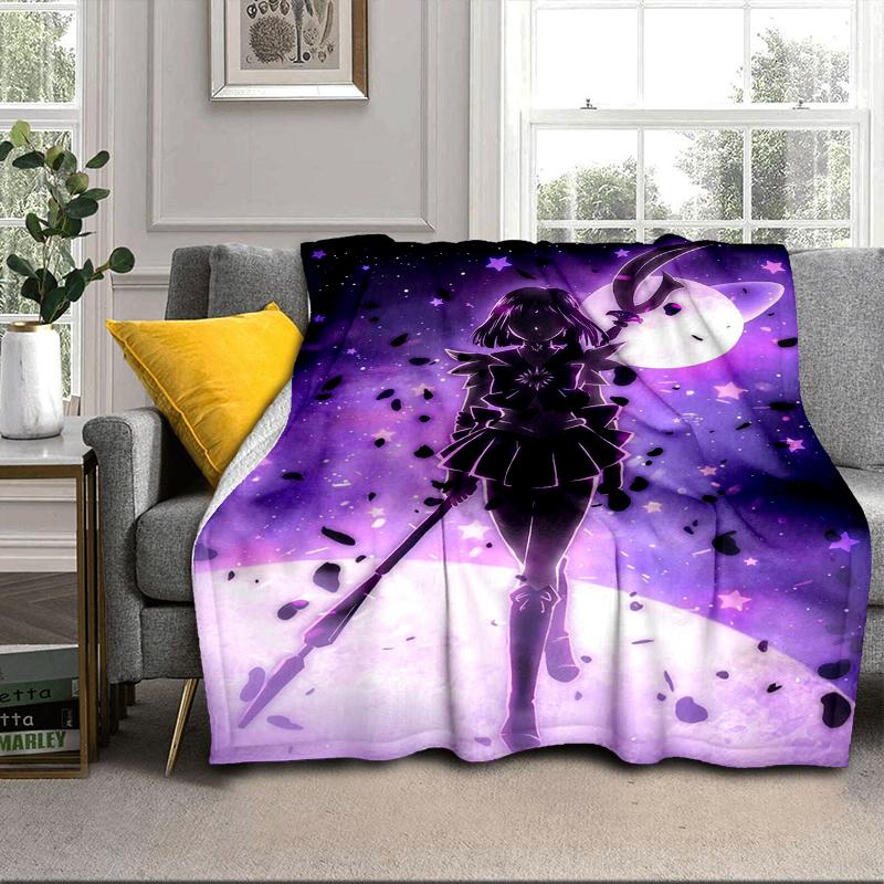 Moonlit Guardian Blanket Flannel Blanket for Bed, Sofa, Camping, Hiking, Picnic Essentials, Gift for Family Fan Gifts