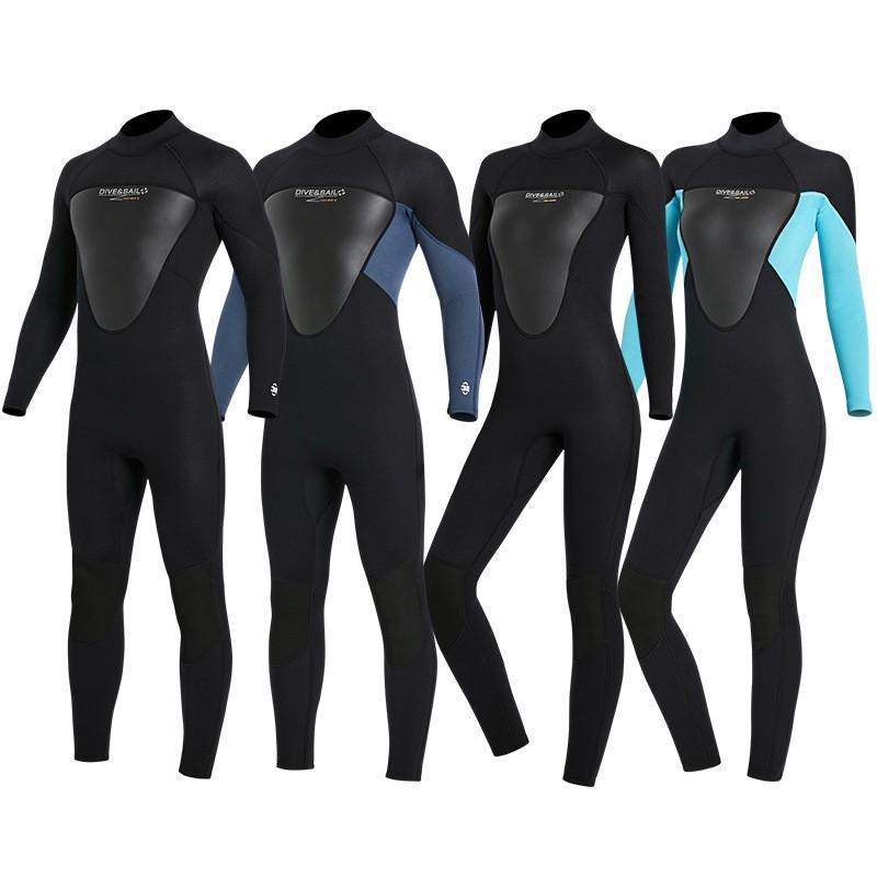 Diving Suit 3MM Men's One-piece Thermal Women's Outdoor Cold-proof Snorkeling Swimming Jellyfish Swimsuit