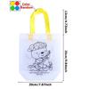 5Pcs Non-Woven Graffiti Bags Double-Sided DIY Painting Handbags for School Classroom Rewards Easter Party Favors Gift ZSY