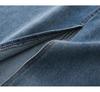 Women's High-Waisted A-Line Denim Midi Skirt with Retro Slit - Spring/Autumn 2026 Collection