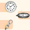 Watch Keychain Circular Dial High Precision Quartz Movement Pointer Silent Watch Compact Hook Keyring Watch