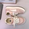 Spring 2026 Women's Pink German Training Shoes with Thick Sole: Fashionable, Versatile Casual Sports Sneakers