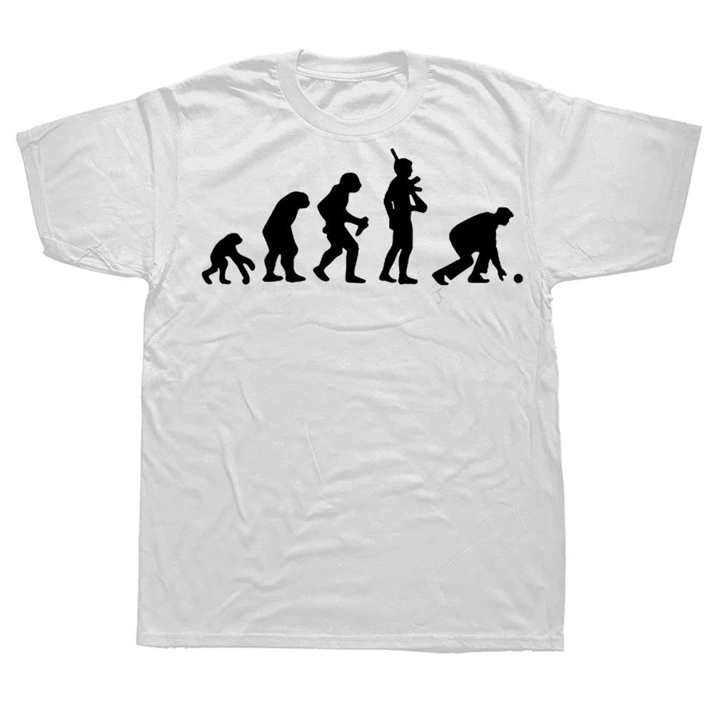 Novelty Awesome Evolution Of Lawn Bowls T shirt Bowling Streetwear Short Sleeve Birthday Gift Summer Style T-shirt Mens Clothing