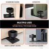 Black Finish Barn Door Floor Guide Flat Bottom Adjustable Roller Stay Roller  Window Rollers