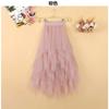 Irregular Mesh Skirt for Female Students Korean Style Pleated Skirt Mid-length Gauze Skirt