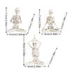 Skelett Yoga Figur Harz Meditation Statue Gotische Dekoration Zen Schädel Pose Schreibtisch Ornament Halloween Geschenk