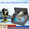 Underwater Camera Fish Finder 4.3/5 Inch External LEDs Murky Water, 220° Wide View Fishing Camera, 8IR Night Vision IP68