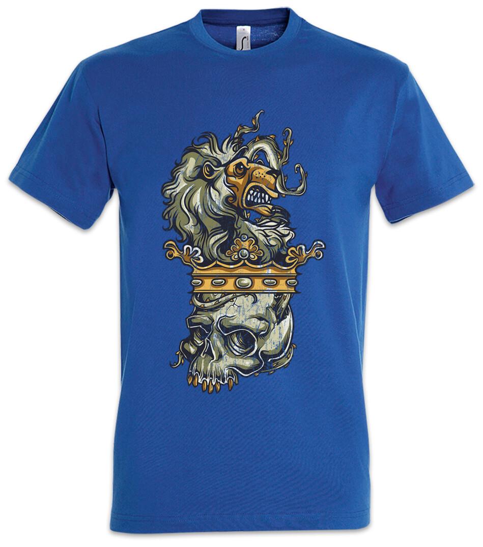 Lion Crown Skull T-Shirt Skull Skeleton Tattoo King RPG Gamer Gaming 3XL