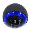 Bashineng Leather Gear Shifter Knob Head 5 Speed Stick Shift Auto Manual Truck Car Accessories Universal (Blue)