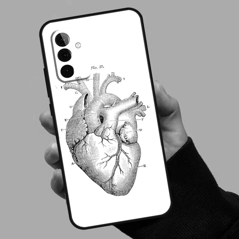 Human Heart Anatomy Case For Samsung Galaxy A53 A33 A23 A13 A52 A32 A22 A12 A51 A71 A14 A24 A34 A54 A52S Coque