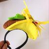 Kreativer Halloween Pommes-Hut Stoff Personalisierter Taco-Haarreif Lustiger Gelber Kreativer Pizza-Hut Cosplay