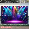 2D Flat, 2D Flat Banner, 1pc Party Backdrop Banner, Disco Music Stage Pattern Design, Suitable for Indoor/outdoor  Room,yzb