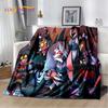 Cartoon H-Helluva Boss Blitzo H-Hazbin Hotel Soft Flannel Blanket for Bed Bedroom Sofa Picnic,Throw Blanket for Outdoors Leisure