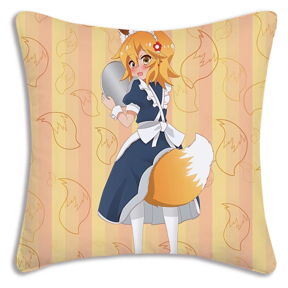 Cute The H-Helpful Fox Senko San Pillow Covers Cartoon Sofa Decorative Home Double-sided Printing Short Plush Cute Cushion Cover