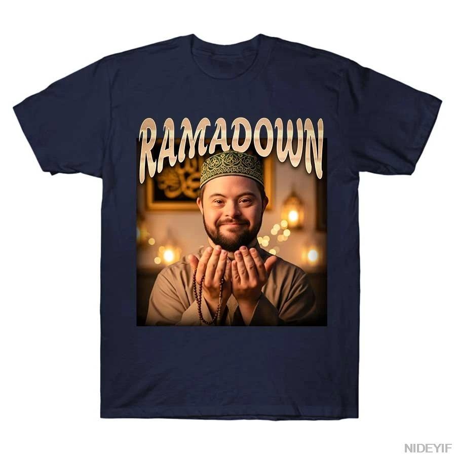RAMADOWN MEME T-shirt For Men Women 100% Cotton Y2k Short Sleeves Classic Oversized Hot Product Unisex Soft Couples High Quality