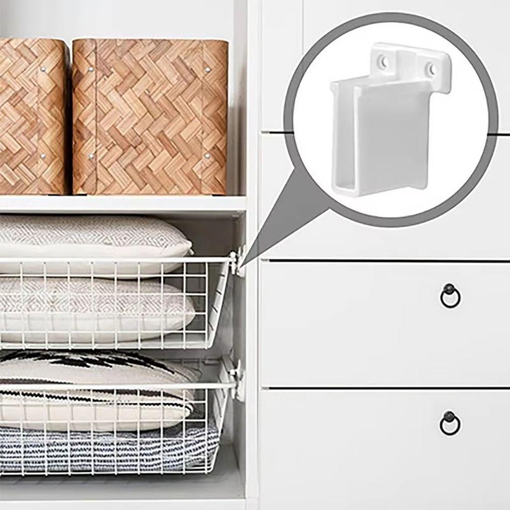 1Set With Screws Drape Rod Bracket Mounting Heavy Duty Drape Rod Support Plastic Closet Pole End Support for RV Camper Trailer