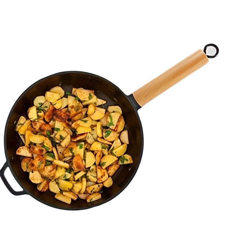 1pc Wooden Handle Pot Pot Handle Handle Replacement Parts Removable Wok Pan Pan Cookware Khaki