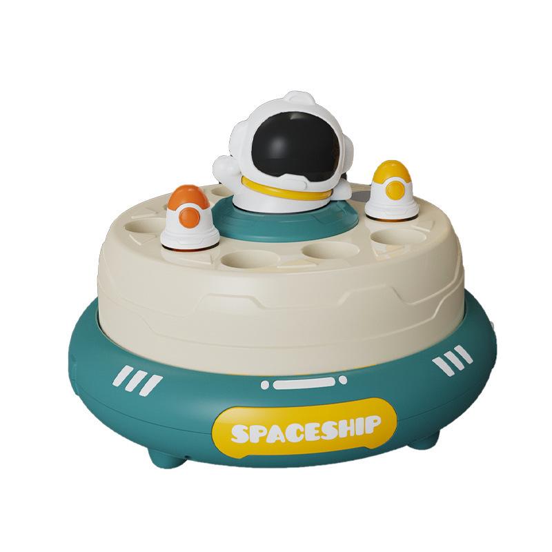 Interactive Parent-Child Toy: Bouncing Yellow Duck Turntable for Infant & Toddler Concentration Training