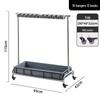 Stainless Steel Floor-Standing Mop Rack with Draining Shelf and Free Shipping