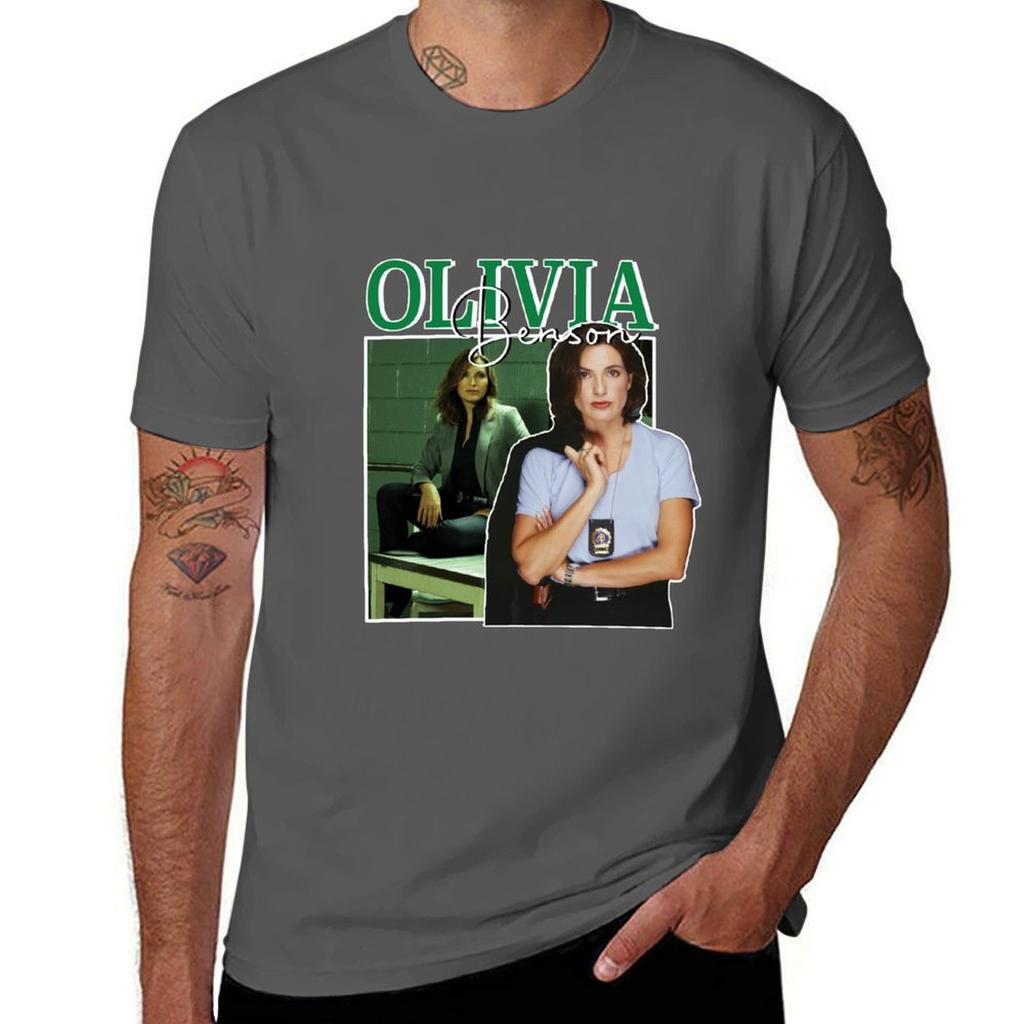 Olivia Benson Vintage T-Shirt Sportlich Atmungsaktiv Kurzarm T-Shirt