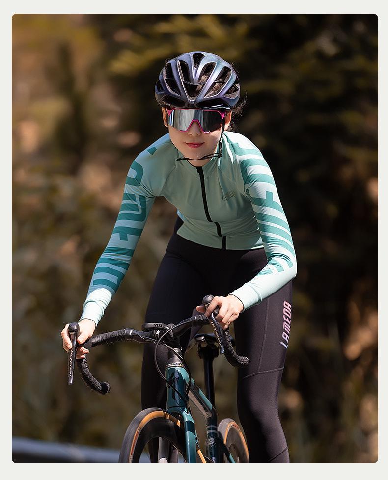 Lampada Women's Fleece Long Sleeve Cycling Jersey - 2022 Autumn/Winter Warm and Cold-Proof