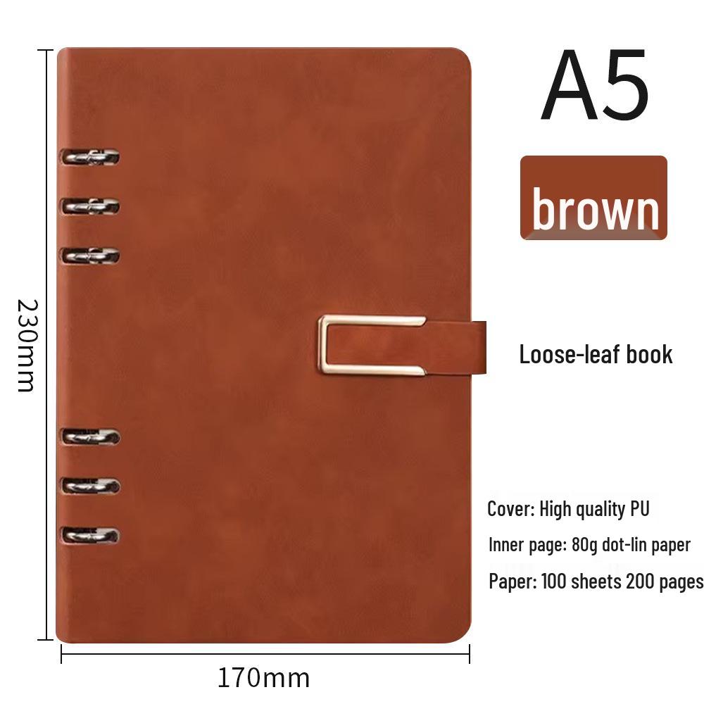 A5 Loose-Leaf Notebook with Logo - Business, Office & Student Planner with Detachable Coil, Ideal Corporate Gift