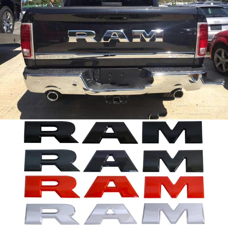 3D ABS Car Rear Tail Trunk Emblem Badge Sticker Decals RAM 1500 2500 3500 2021 2020 2019 2018 2017 Car Accessories