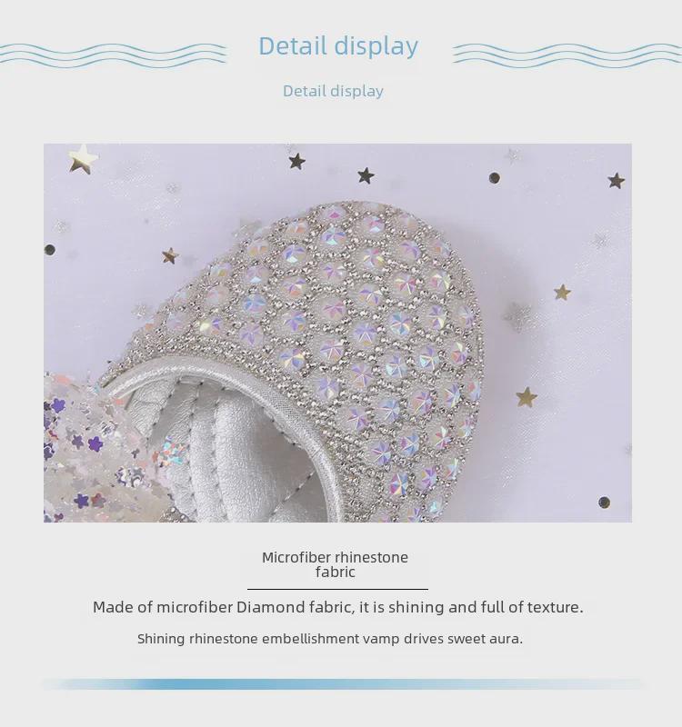2025 Spring & Autumn Rhinestone Princess Shoes: Soft Sole Baby Bow Leather