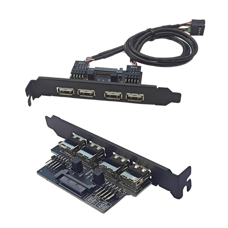 Universals USB2.0 Motherboards Expansion Bracket For PC Case Featuring Anti Interferences Metal Housing