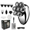 7D Floating Men Shaver Wet Dry Beard Hair Trimmer Electric Razor Rechargeable Bald Head Shaving Machine LCD Display