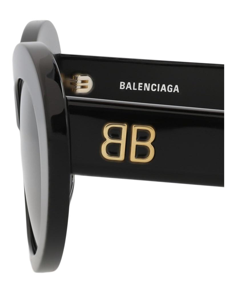 Balenciaga Asian BB0294SK Women's Sunglasses, Fit, 001, Black/Gray