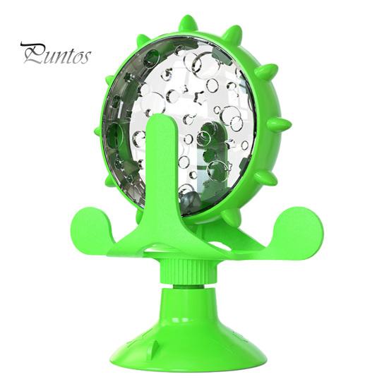 Windmill Cat Treat Dispenser Dispenser, Interactive Rotating Food Toy, Suction Feeder Cup Fun Puzzle for Indoor Cats Solo Play, Mental Stimulation