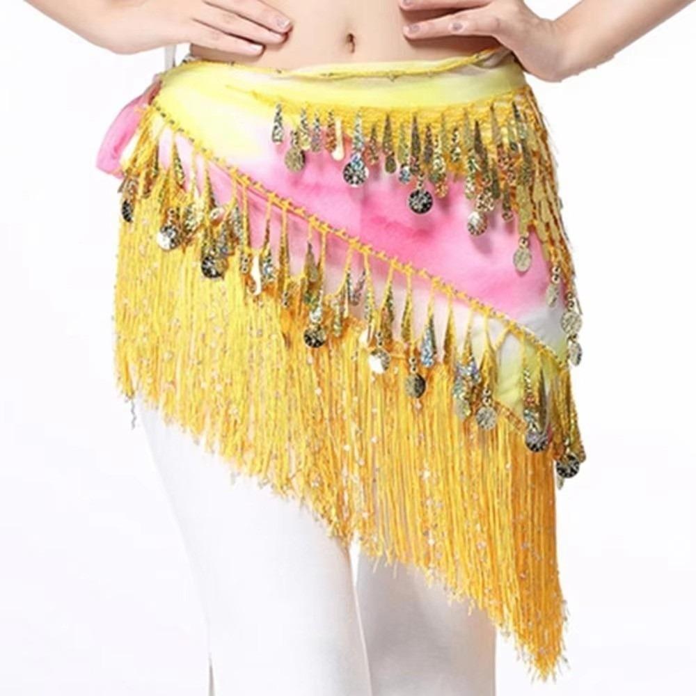 Long Tassel Belly Dance Waist Chain Hollow Belly Dance Hip Scarf Dancer Accessories