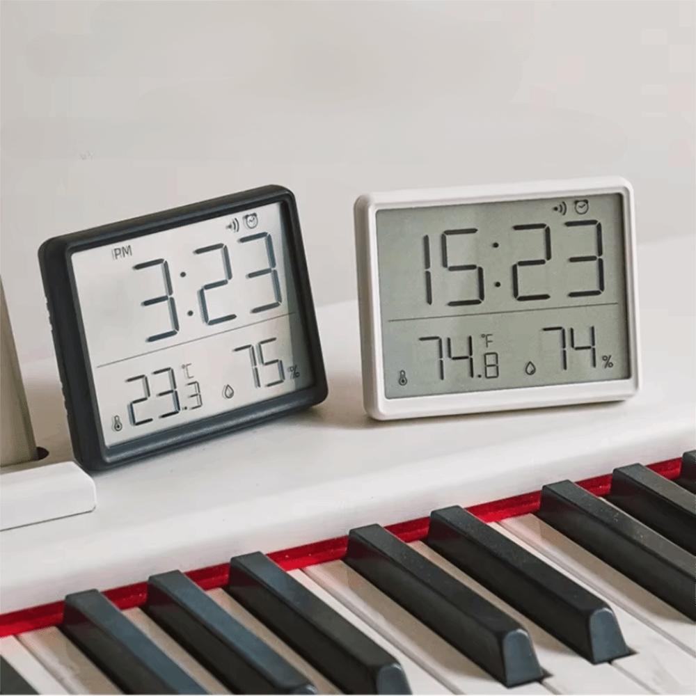 Electronic Temperature Hygrometer Display Screen Bedside Desk Clock Mini Table Clock Bedroom