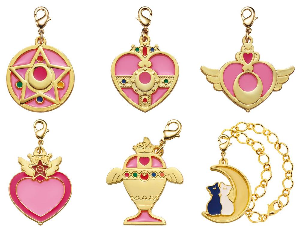 Sailor Moon Stained Charm Anime Goods Gacha Bandai Complete Set of 6