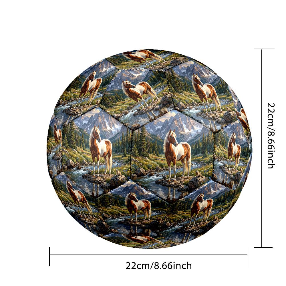 1pc Mountain Horse Reflection Durable Size 5 Soccer Ball Professional Match Training Football Indoor &Outdoor Sports Ball p60132