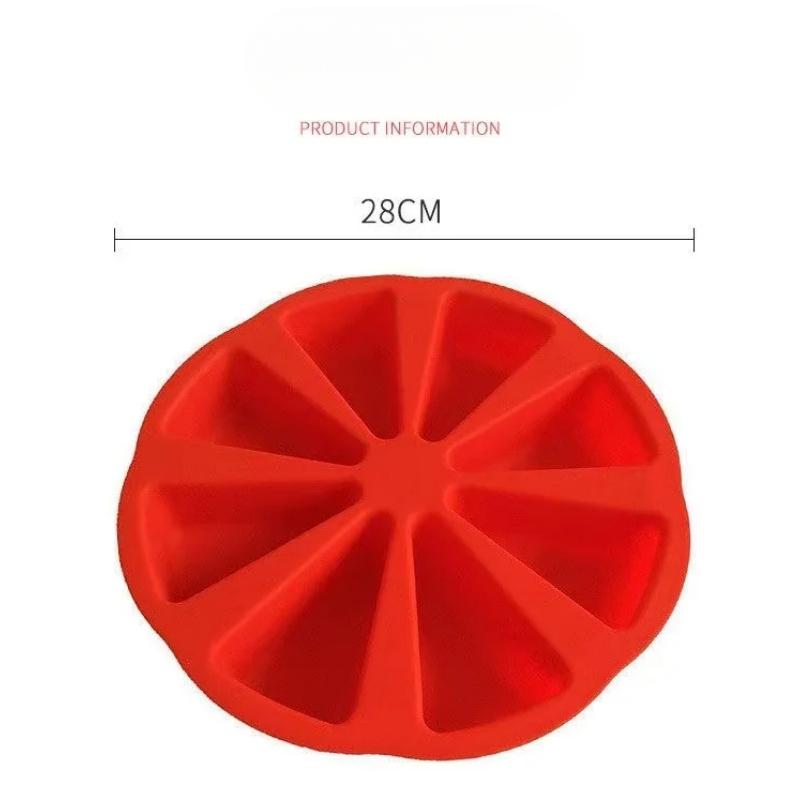 

DIY Cake Maker Baking Mold Silicone Cake Mold 8-Hole Orange Shaped Pizza Pan Bakery Accessories Kitchen Tools красный