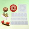 Christmas Cake Decors Christmas Lace Mats Silicone Lace Molds Silicone Lace Pad Suitable for Parties and Celebration