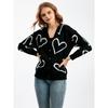 Autumn and Winter Women's Knitted Cardigan Sweater Love Short Cardigan Jacket