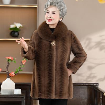 Herbst und Winter Neuer Muttermantel Oma Verdickter Mantel Damen