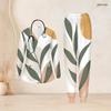 Women Plus Size V Neck Long Sleeve Scrub Set Boho Sun Heart Wave Star Art Print Nurse Uniform Set