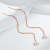 Shiny Natural Zircon Ear Wire Earrings For Women Luxury  Rose Gold Color Modern Wedding Party Daily Fine Jewelry