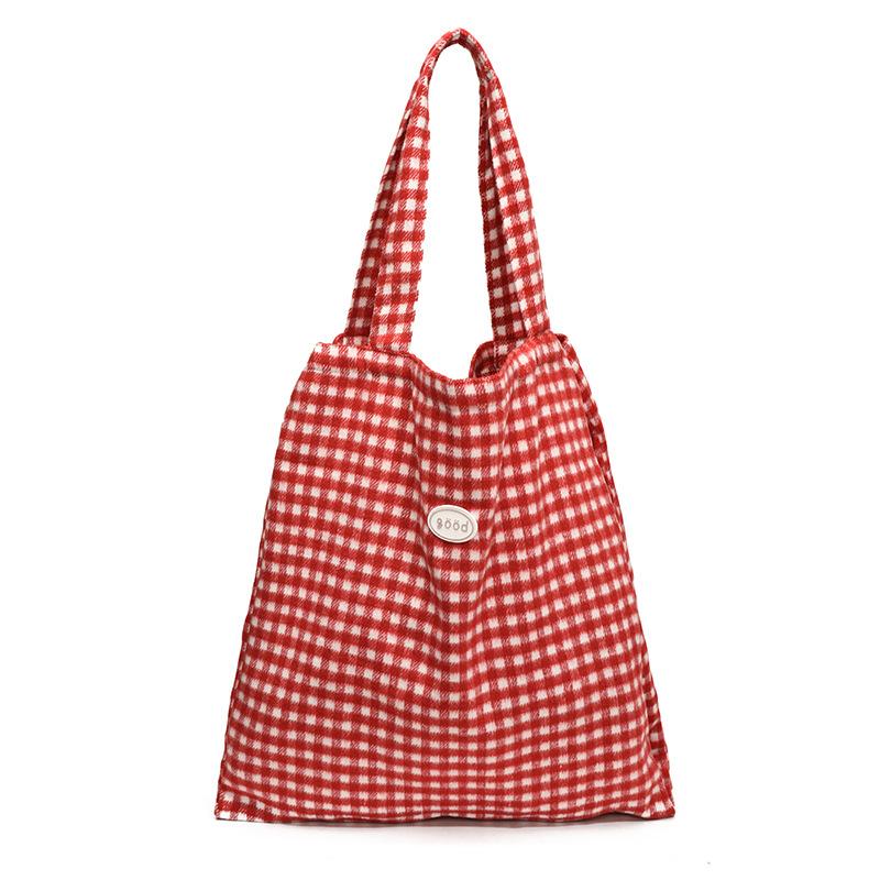 Casual Plaid Large-capacity Bag Women's New Shoulder Bag Casual Versatile Tote Bag