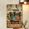 Vintage Dancing Cat Metal Sign 3 Cats in Skirts Funny Kitchen Wall Art Decor for Home Cafe Bar Office 8x12 Inch