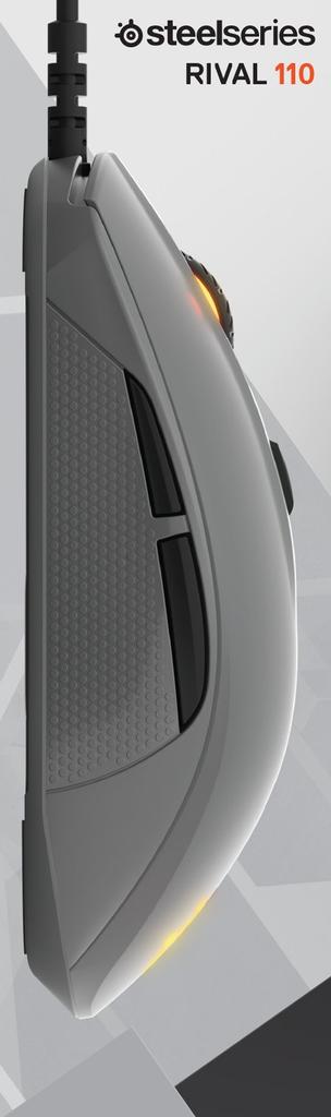SteelSeries Rival 110 Schiefergrau Optische Gaming-Maus Rechtshänder (Produktcode 62470)