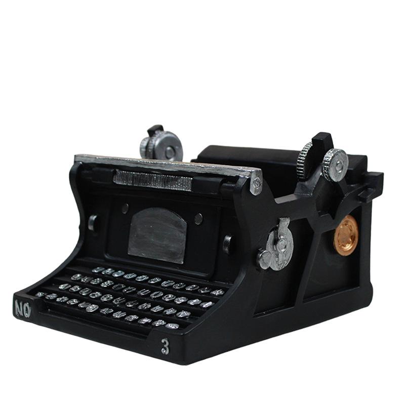 

Resin Typewriter Flower Pot - Courtyard Balcony Decoration & Bar Counter Ornament чёрный