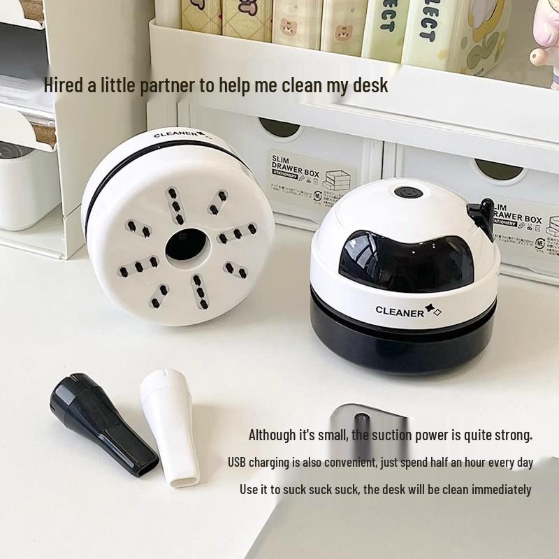 USB Rechargeable Mini Desktop Vacuum Cleaner for Dust and Shavings