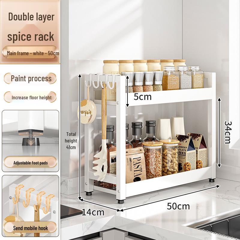 Kitchen Countertop Spice and Sauce Storage Rack